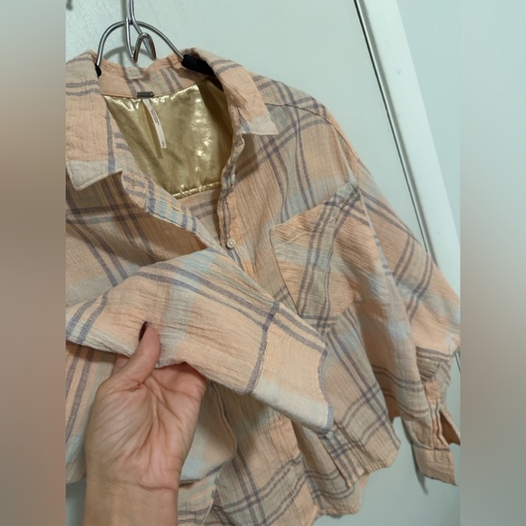 Free People Paradise Garden Cropped Cutie Button Up Blouse, Small MSRP $88 - Picture 10 of 10